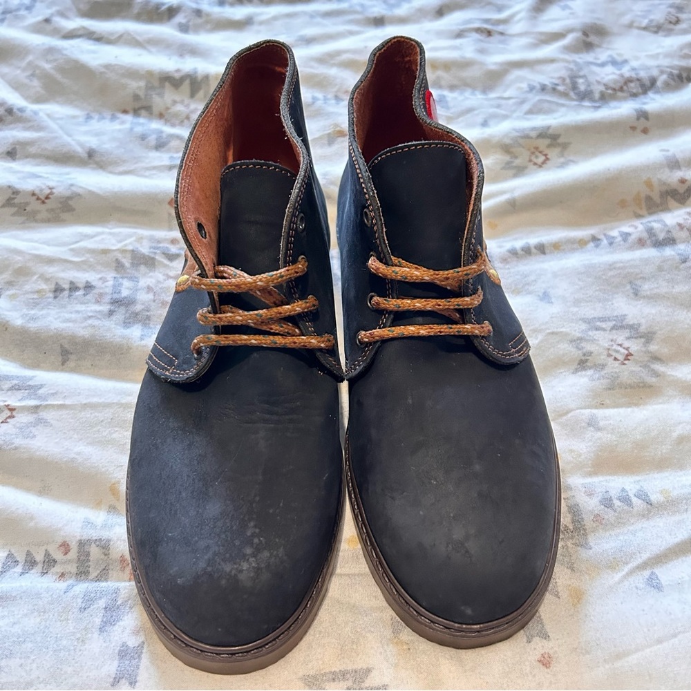 russell and bromley womens uk 5 navy blue suede ted bear embroidered ankle boots - Picture 2 of 12